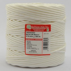 BRAIDED BICOLOUR PLASTIC REEL (Clothesline) White