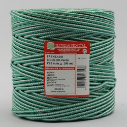 BRAIDED BICOLOUR PLASTIC REEL (Clothesline) White/Green