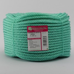 PLASTIC ROPE COIL (4 ends) 8 mm Ø Green