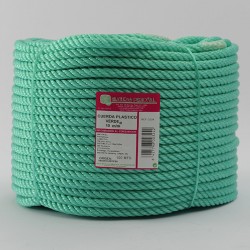ROLLO CUERDA PLASTICO (4 cabos) 10 mm Ø Verde