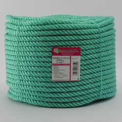 PLASTIC ROPE COIL (4 ends) 12 mm Ø Green