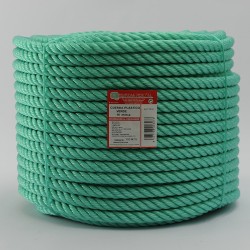 ROLLO CUERDA PLASTICO (4 cabos) 16 mm Ø Verde
