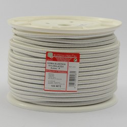 ELASTIC WHITE ROPE REEL (Conf. Nylon/Látex) 8 mm Ø