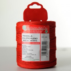 BRAIDED POLYPROPYLENE REEL BLISTED TYPE Ref. 8842 200 mts Red